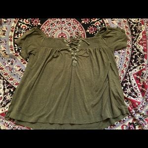 over the should lace top